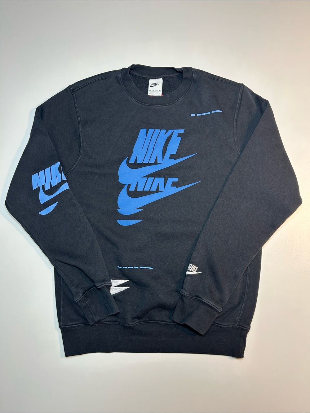 Nike Sportswear Sport Essentials Multi Logo Club Fleece Crewneck Sweatshirt